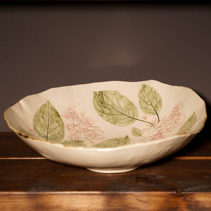 Miska ceramiczna z odciskami botanicznymi