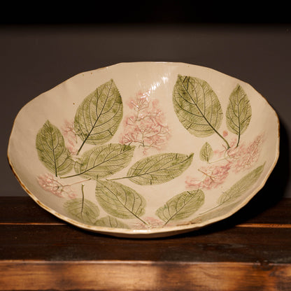 Miska ceramiczna z odciskami botanicznymi