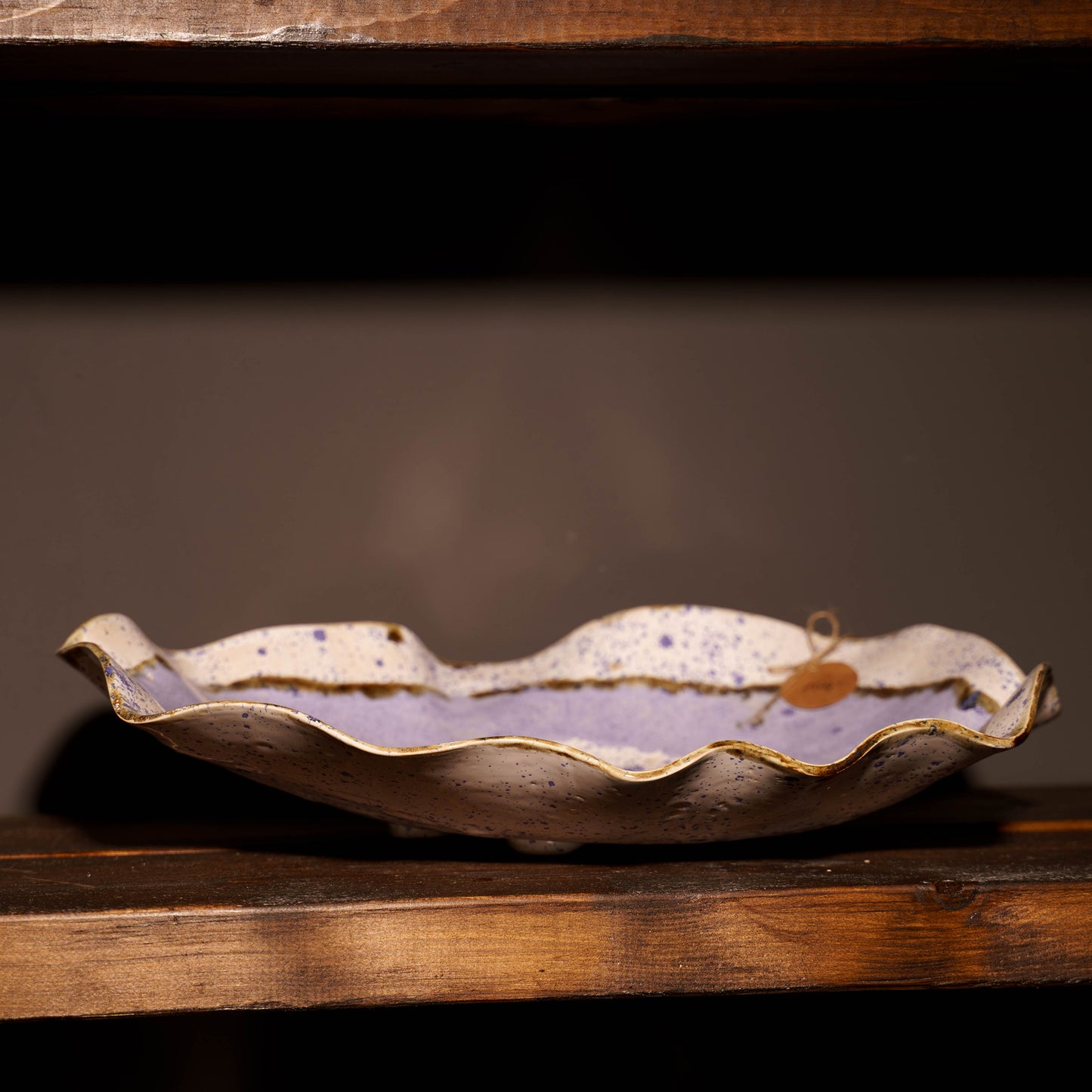 Miska ceramiczna – fioletowo-granatowe szkliwo warstwowe