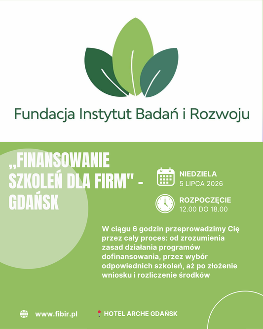 Warsztat „Finansowanie szkoleń" — Gdańsk, 5 lipca 2026