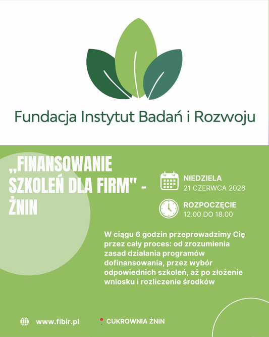 Warsztat „Finansowanie szkoleń" — Żnin, 21 czerwca 2026